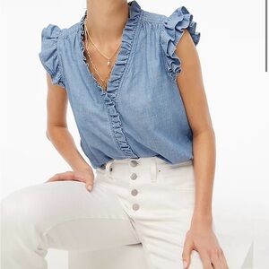 JCrew Ruffle Top